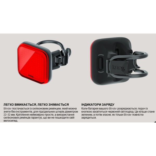 Фото - Ліхтар велосипедний Knog Blinder Grid COB Rear 100 Lumens (12284)